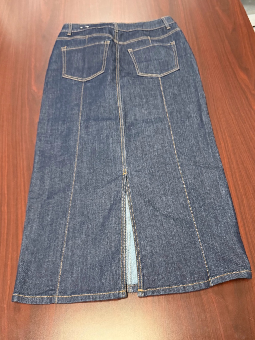 Rachel Zoe Asymmetrical Denim Maxi Skirt in Medium Blue - Picture 2 of 5